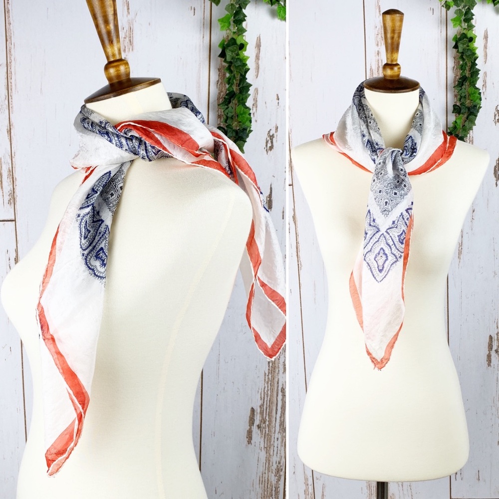Gorgeous! 1950's 100% Silk Scarf